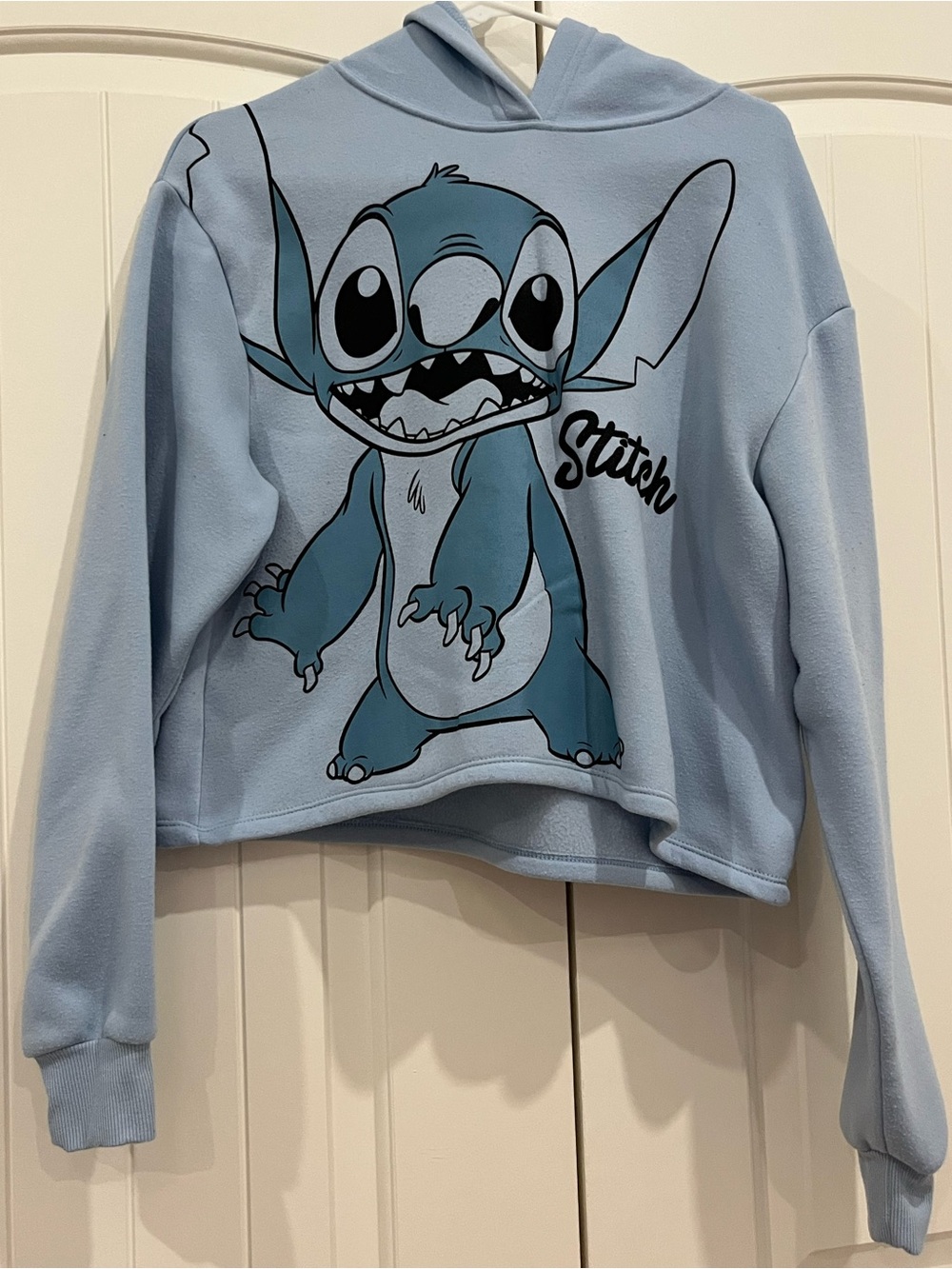 Disney Light Blue Stitch Pullover Hoodie for Kids